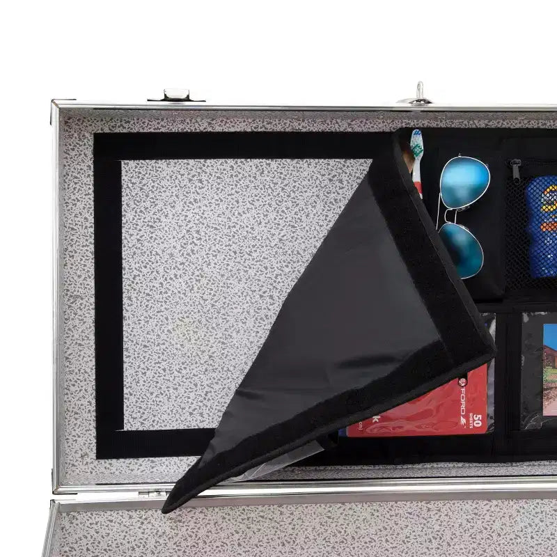 Organisateur de couvercle de malle Noir pour malle de camp et coffre de rangement 11,3 kg de capacité
