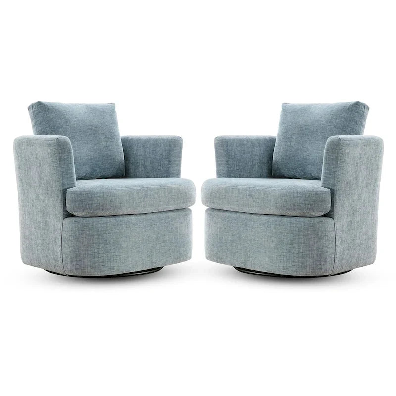 Fauteuils pivotants modernes Chenille pour salon
