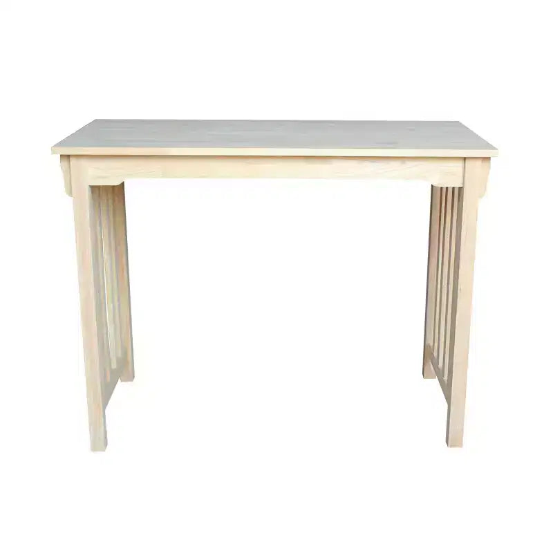 Table de salle à manger hauteur comptoir, style Mission, en parawod massif non traité, 122 cm x 61 cm