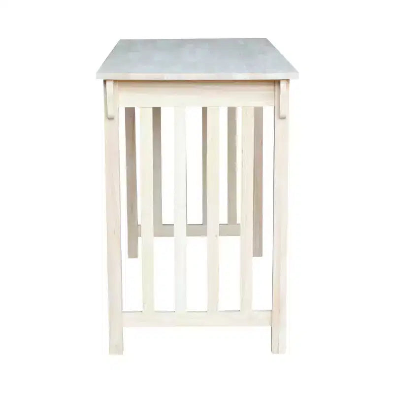 Table de salle à manger hauteur comptoir, style Mission, en parawod massif non traité, 122 cm x 61 cm