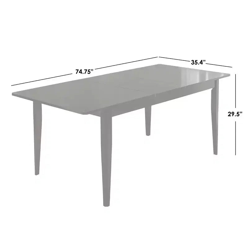 Table à manger extensible Butterfly en hévéa marron foncé pour 6 personnes