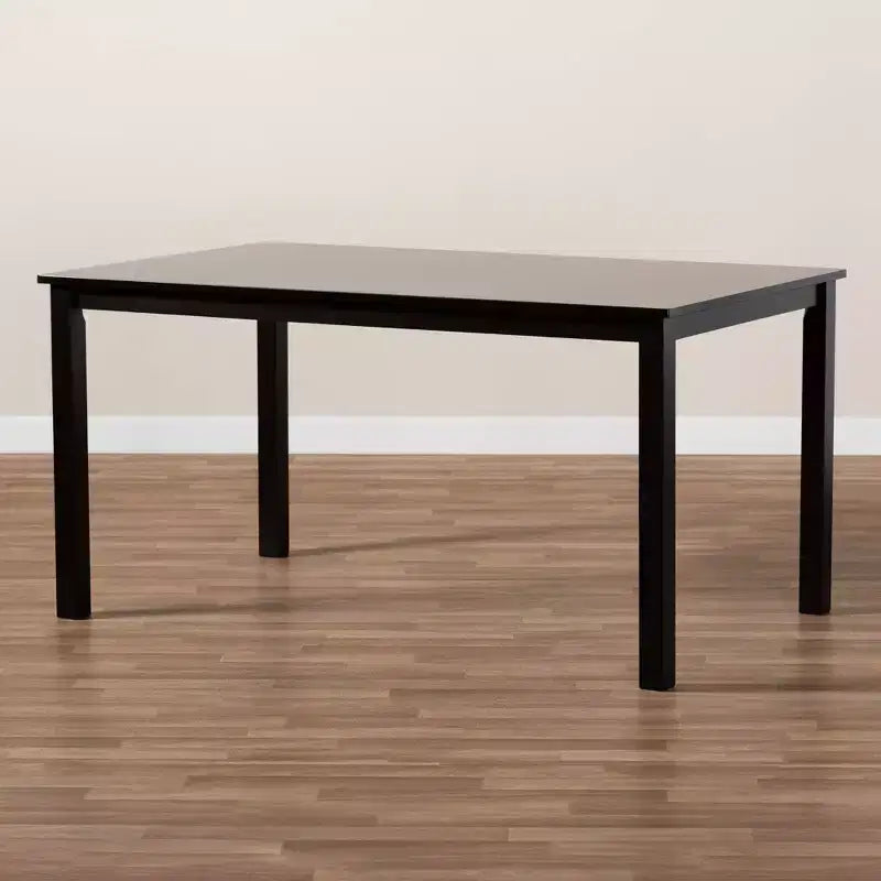 Table à manger rectangulaire en bois, espresso, 6 places