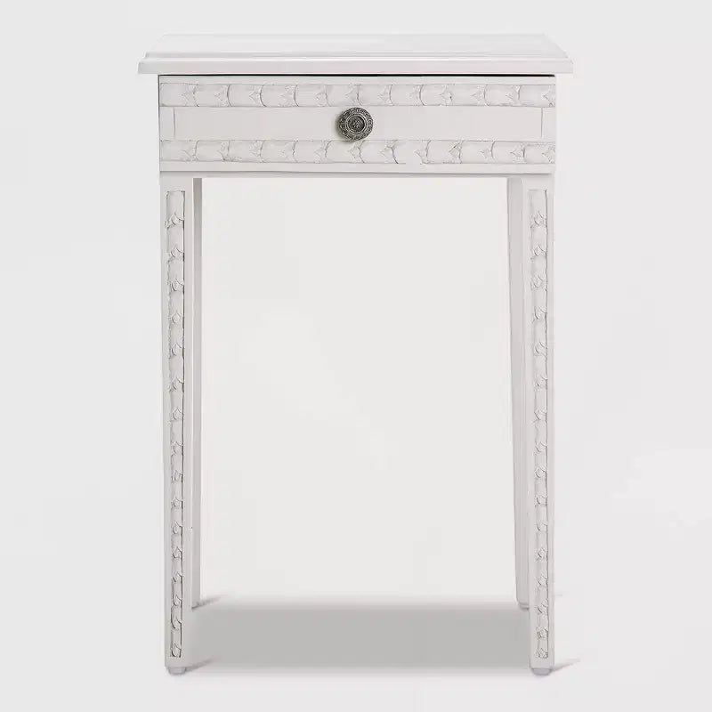 Table de chevet avec tiroir gris clair