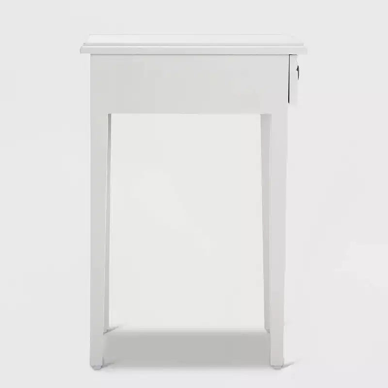 Table de chevet avec tiroir gris clair