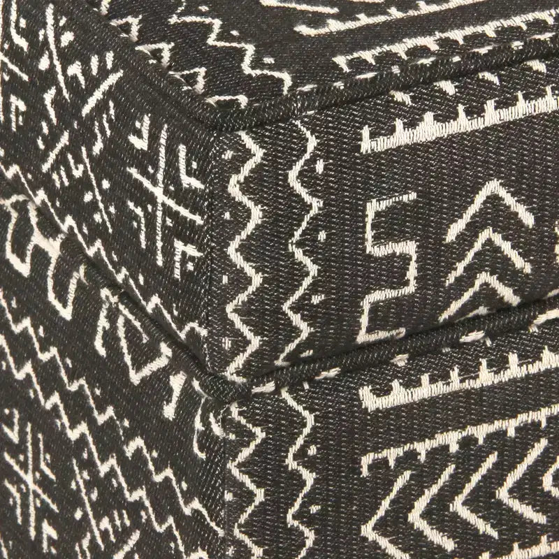 Pouf de rangement carré avec plateau amovible en onyx tapissé
