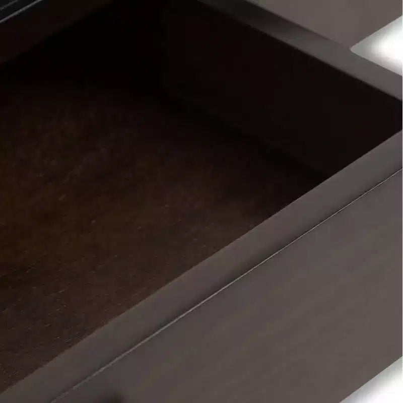 Table basse 42 po en pin massif brun acajou avec 2 tiroirs