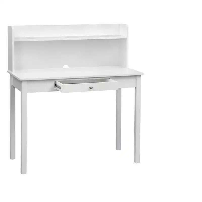 Bureau compact avec huche blanc