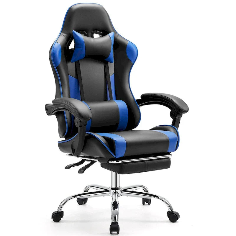 Chaise de bureau de jeu pivotante en cuir PU