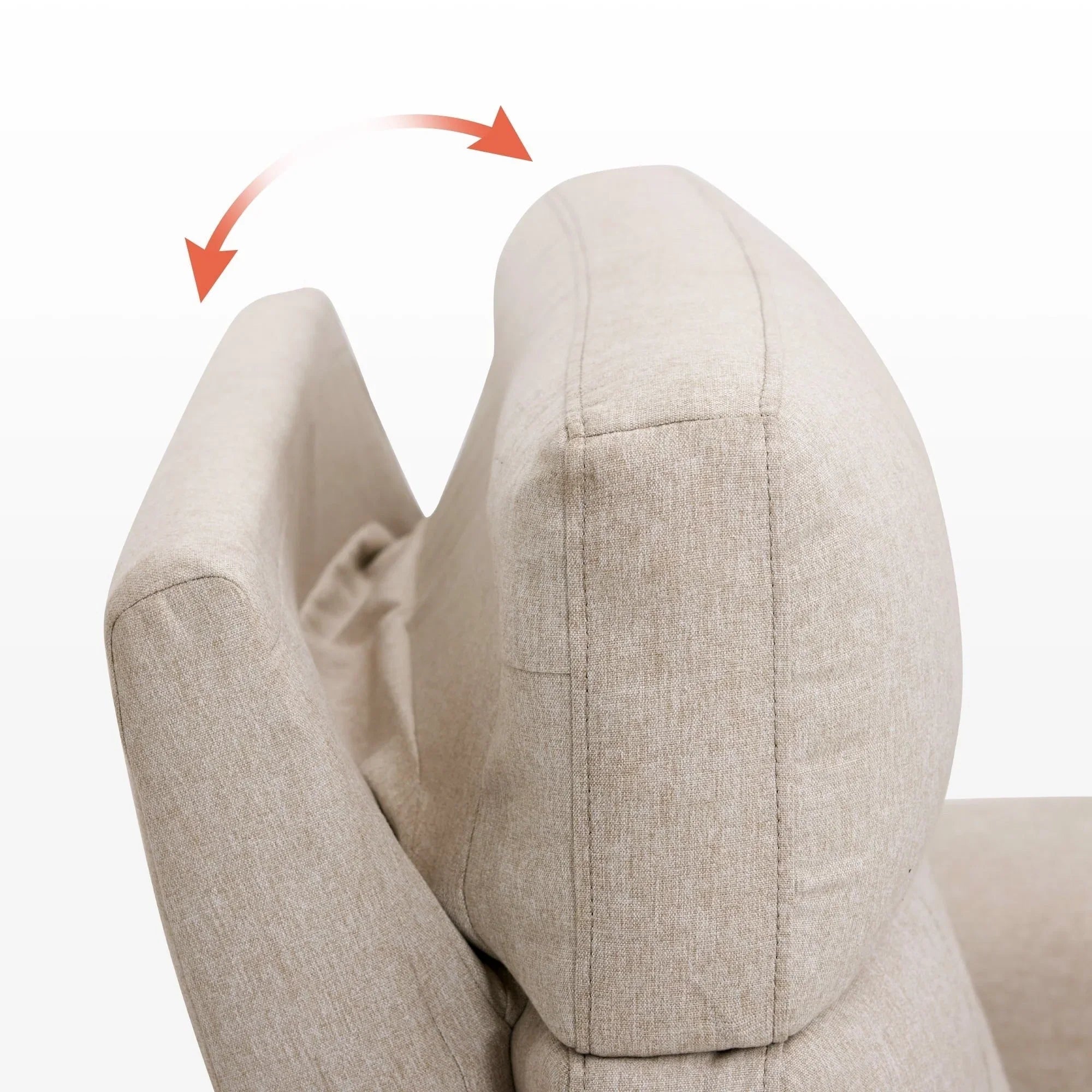 Canapé inclinable électrique MCombo 60,2 po avec massage et double chauffage, appuie-tête réglable, ports USB et Type C, tissu
