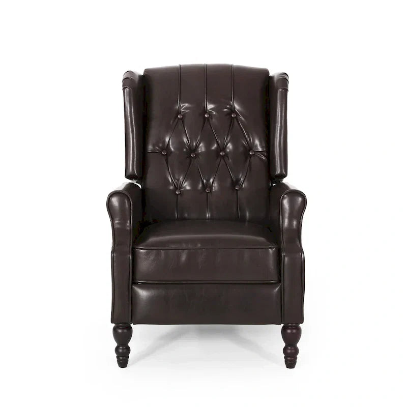 Fauteuil inclinable en cuir reconstitué Walter Brown par Christopher Knight Home
