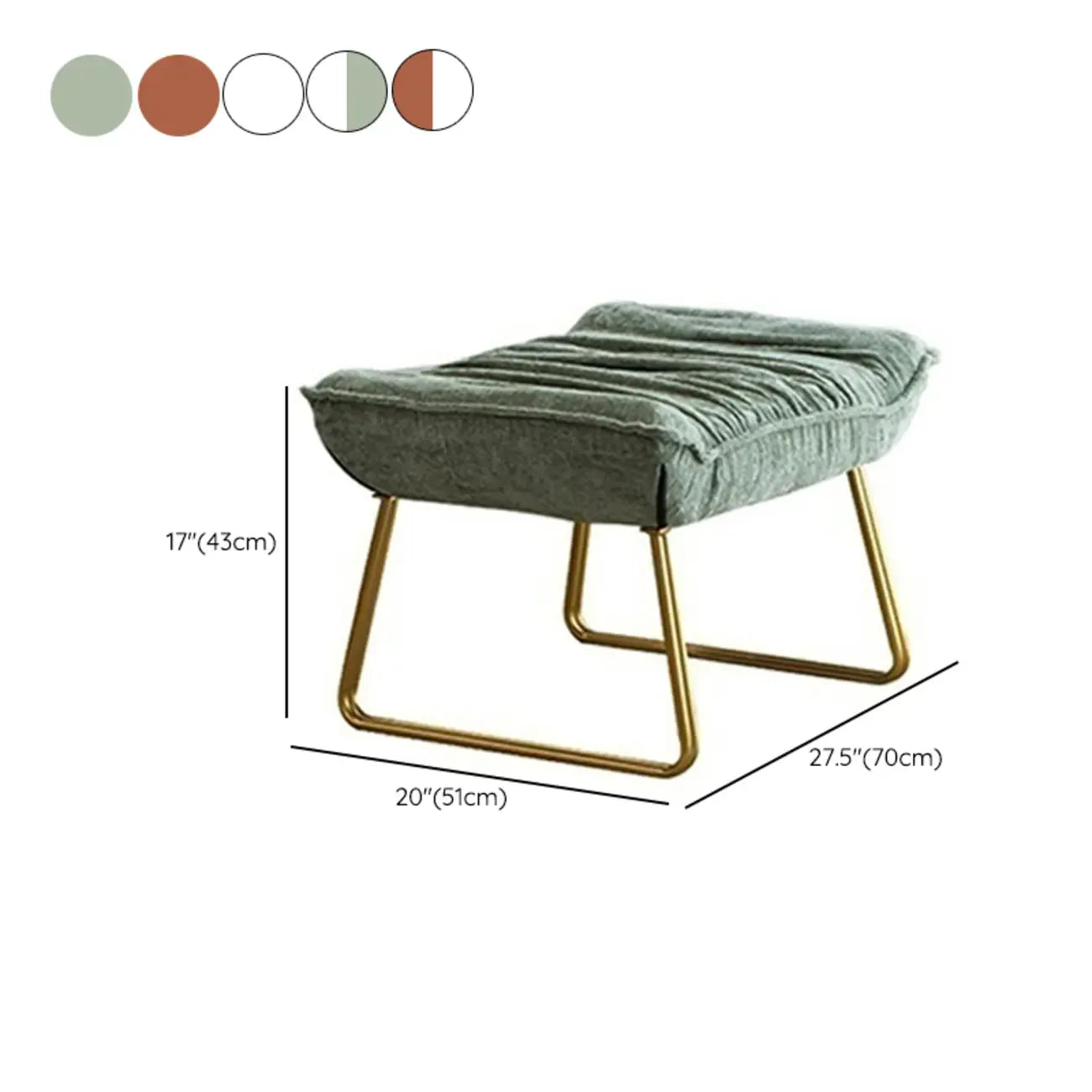 Fauteuil à bascule ergonomique rembourré en velours moderne pour chambre de bébé