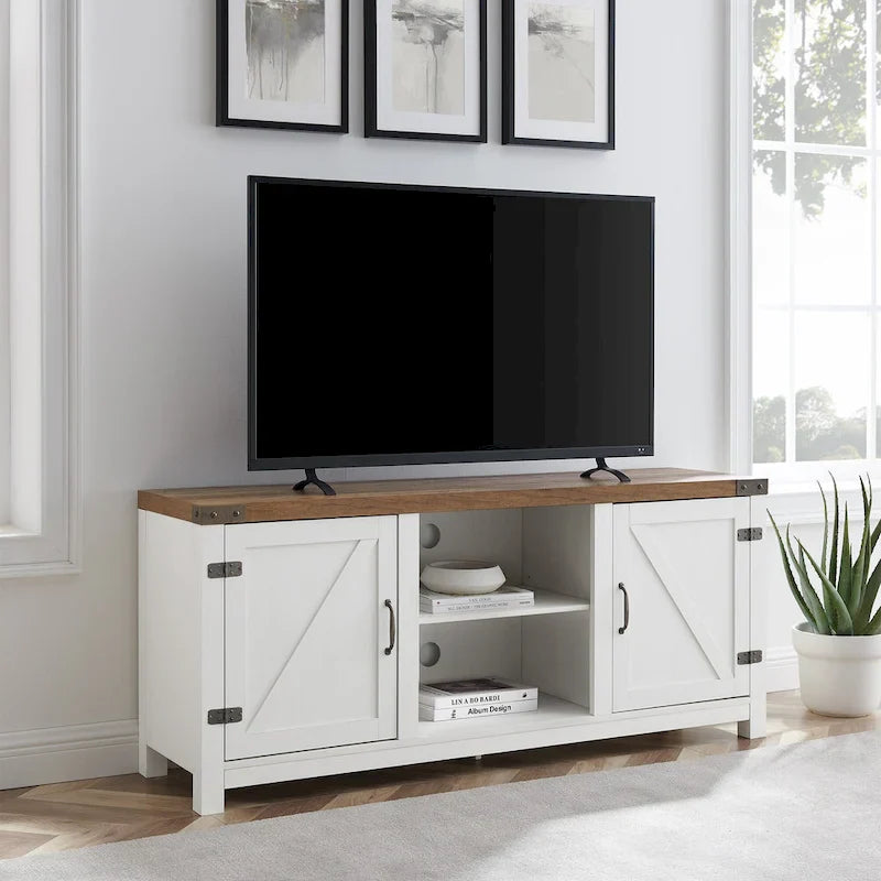 Meuble TV avec porte de grange Middlebrook Firebranch 58 pouces