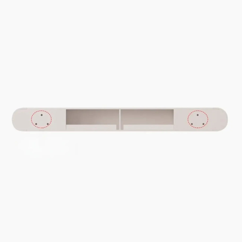 Meuble TV flottant en bois blanc avec rangement pour le salon