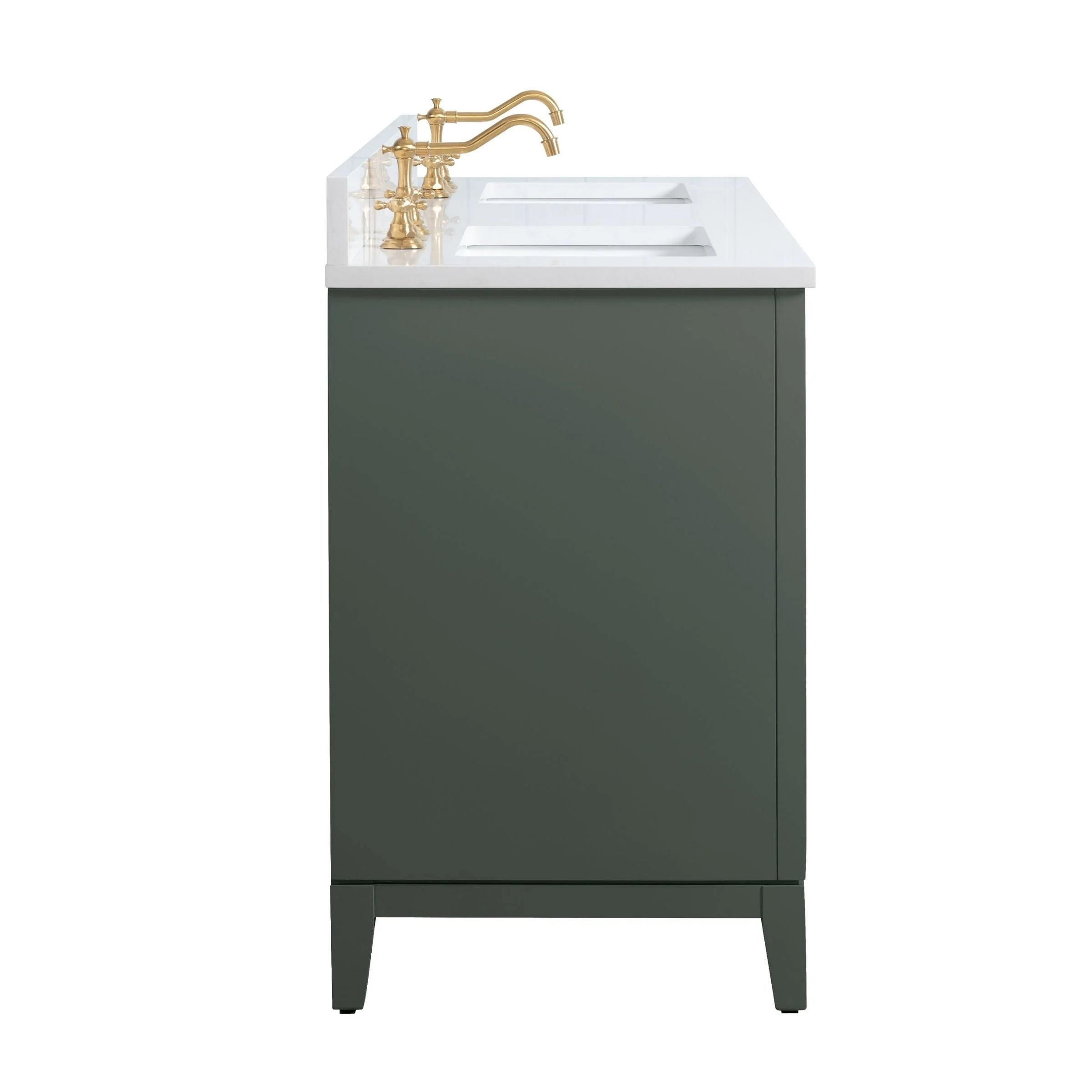 Meuble-lavabo Vanity Art avec évier en céramique et dessus en marbre reconstitué