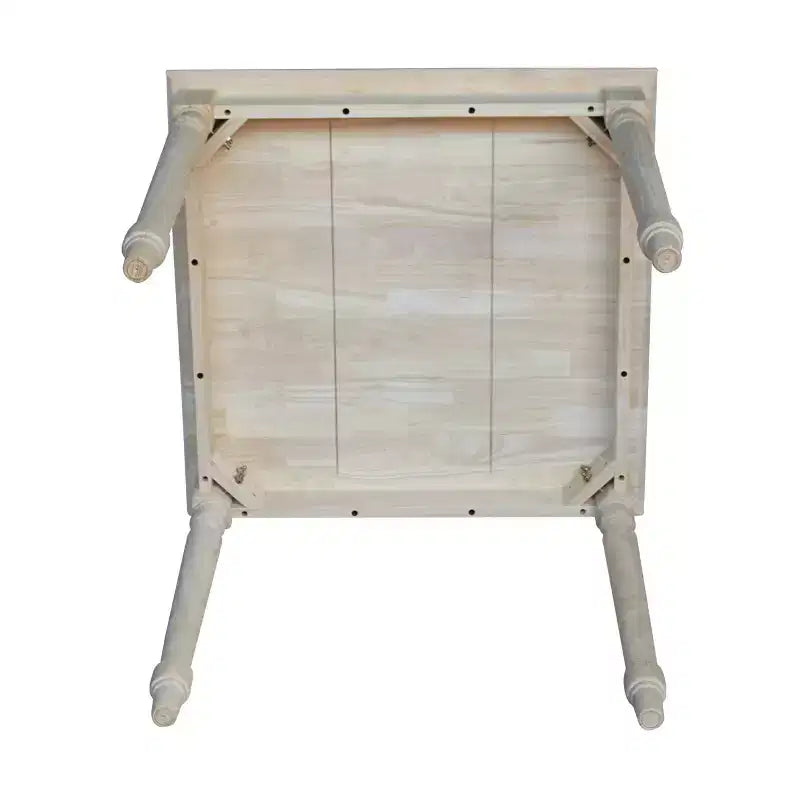 Table de salle à manger carrée en bois massif de 30 po en parawood non finie