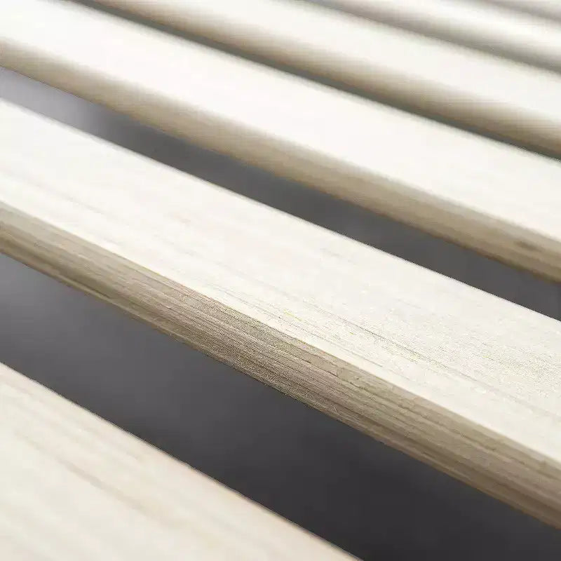 Cadre de lit plateforme bas profil en acier 7" avec lattes en bois, sans tête de lit