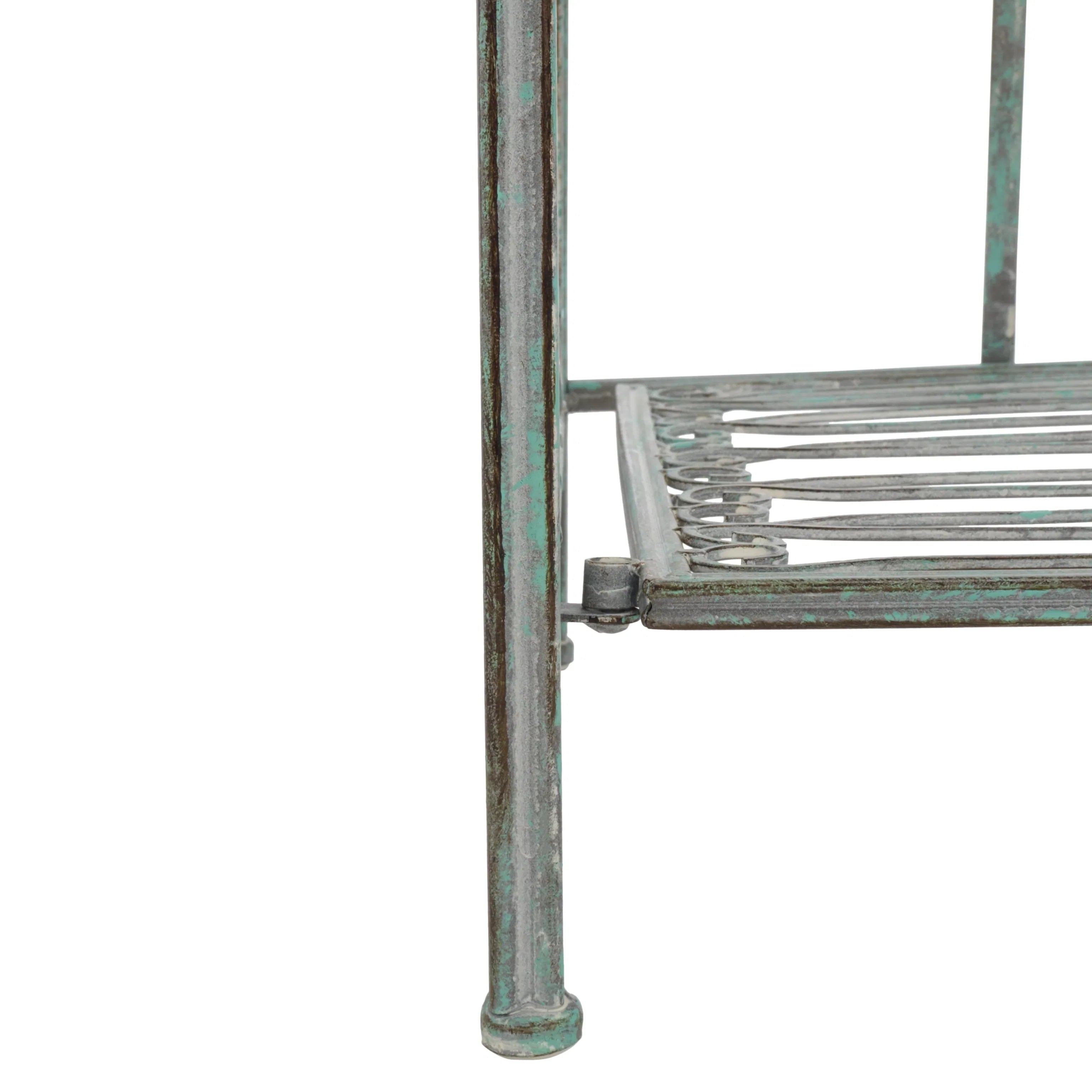 SAFAVIEH Bryn Étagère de boulanger d'extérieur victorienne en fer forgé à 4 niveaux - 63,5 cm l x 38,1 cm P x 160 cm H - 25L x 15P x 63H