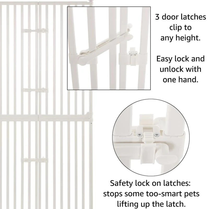 unipaws Barrière Extra Haute pour Chat 188 cm avec Portes et Serrures