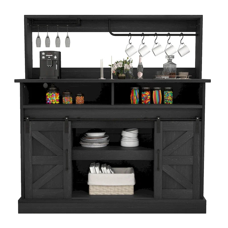 Meuble bas de bar à café Moasis Farmhouse - 38,4 P x 119,9 L x 130,8 H