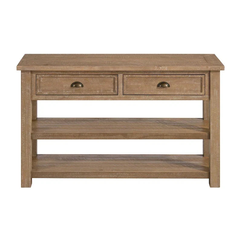 The Gray Barn Downington Table console de canapé à 2 tiroirs en bois massif