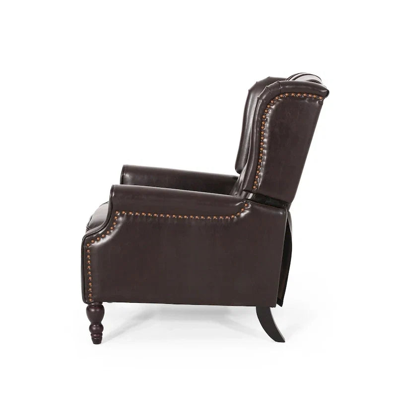 Fauteuil inclinable en cuir reconstitué Walter Brown par Christopher Knight Home