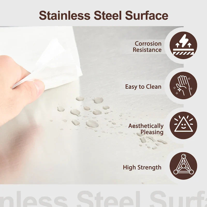 Chariot de barbecue extérieur avec plateau en acier inoxydable (sans tabouret)