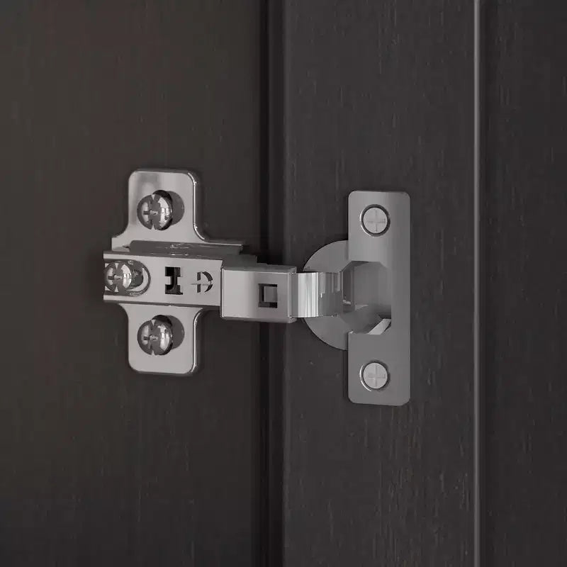Meuble de rangement haut avec portes, 5 étagères, style Mission