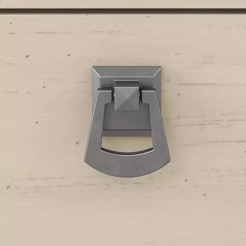 Meuble de rangement haut avec portes, 5 étagères, style Mission