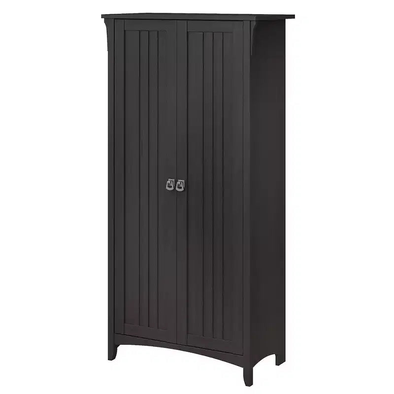 Meuble de rangement haut avec portes, 5 étagères, style Mission