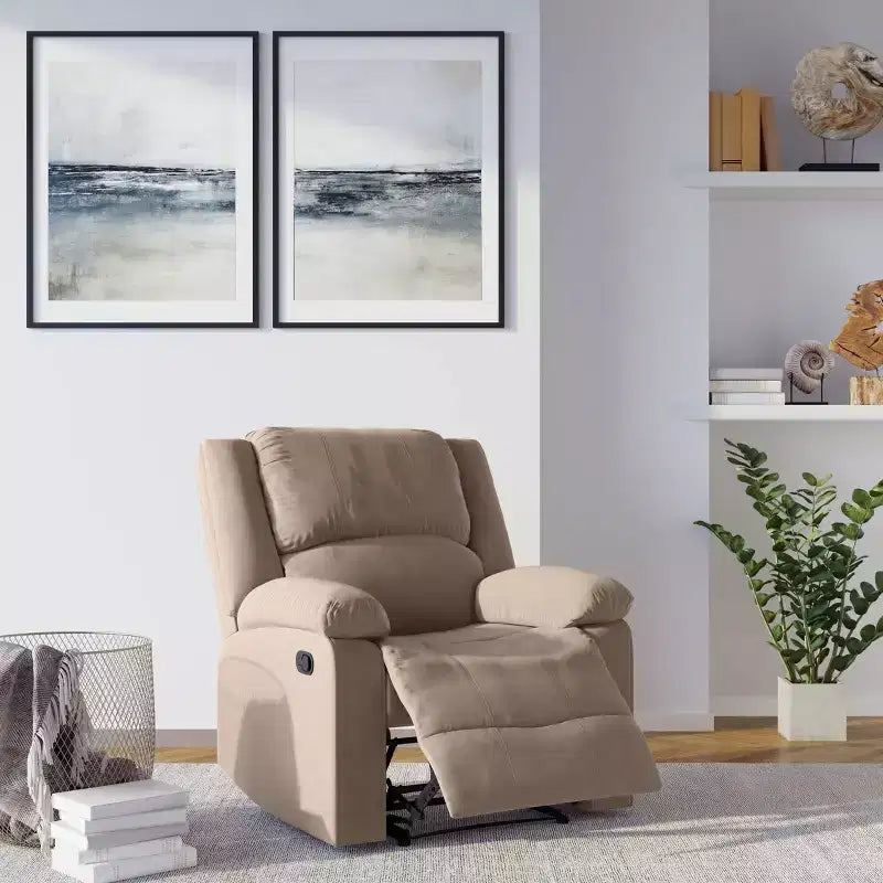 Fauteuil inclinable manuel en similicuir avec inclinaison multiposition
