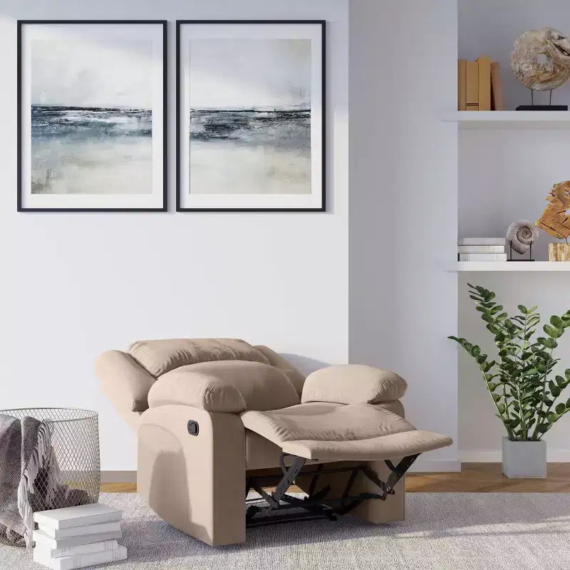 Fauteuil inclinable manuel en similicuir avec inclinaison multiposition
