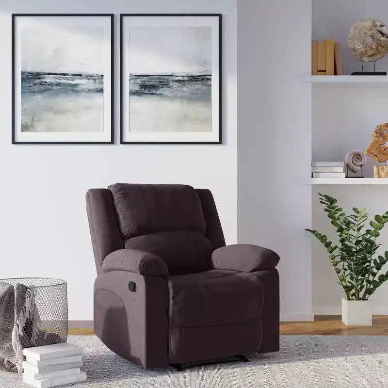 Fauteuil inclinable manuel en similicuir avec inclinaison multiposition