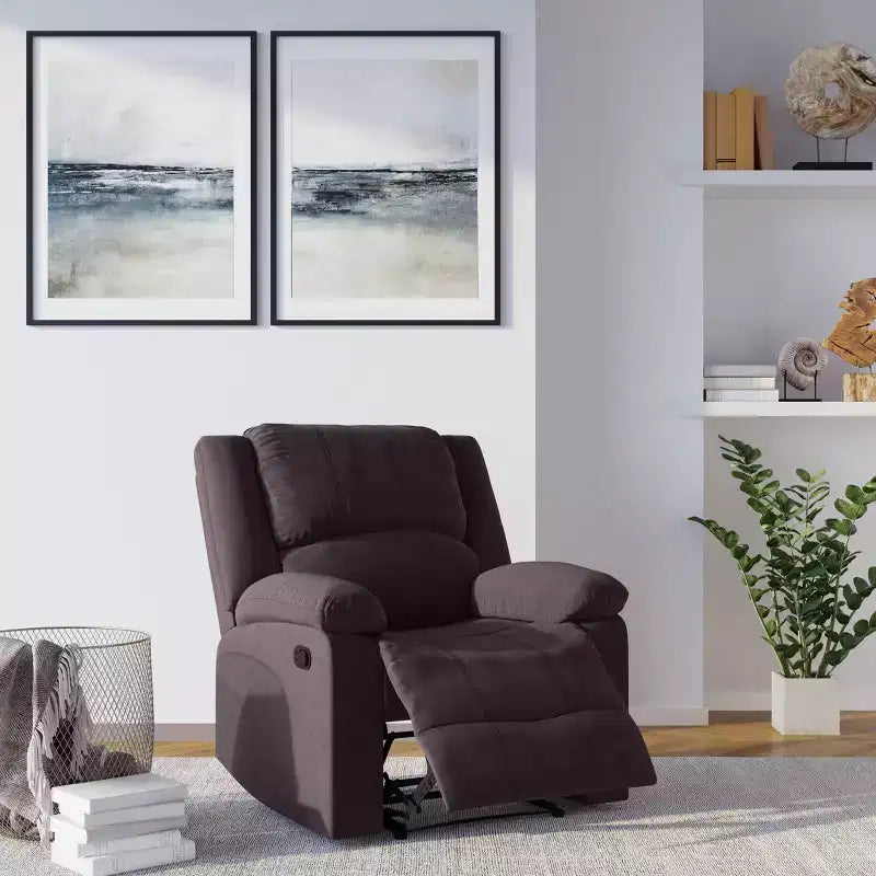 Fauteuil inclinable manuel en similicuir avec inclinaison multiposition