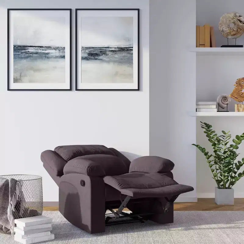 Fauteuil inclinable manuel en similicuir avec inclinaison multiposition
