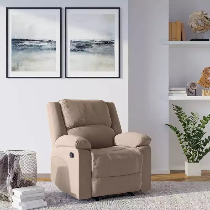 Fauteuil inclinable manuel en similicuir avec inclinaison multiposition