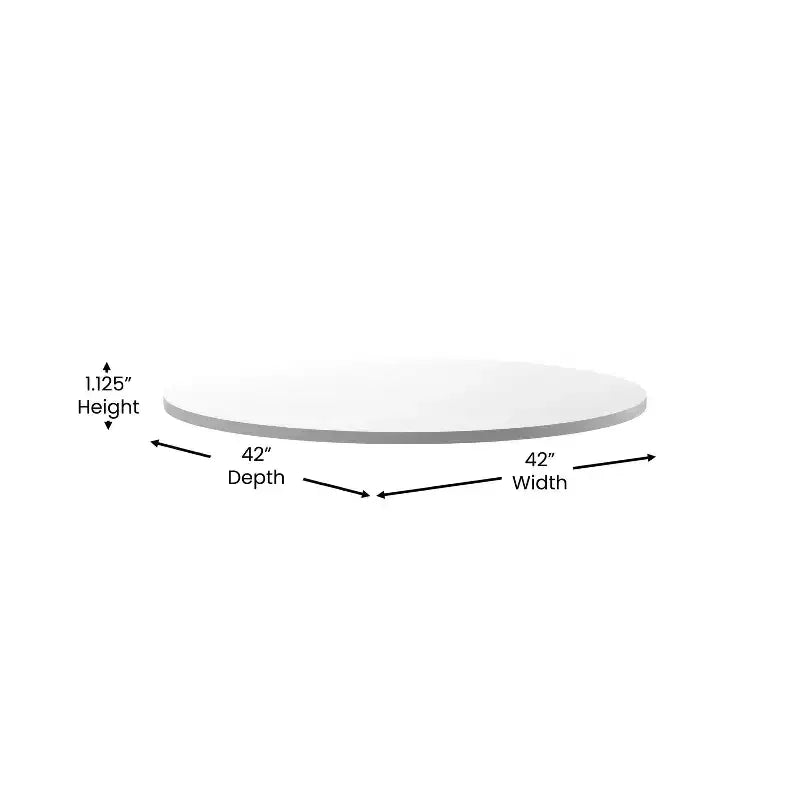 Dessus de table rond stratifié réversible de 42 po