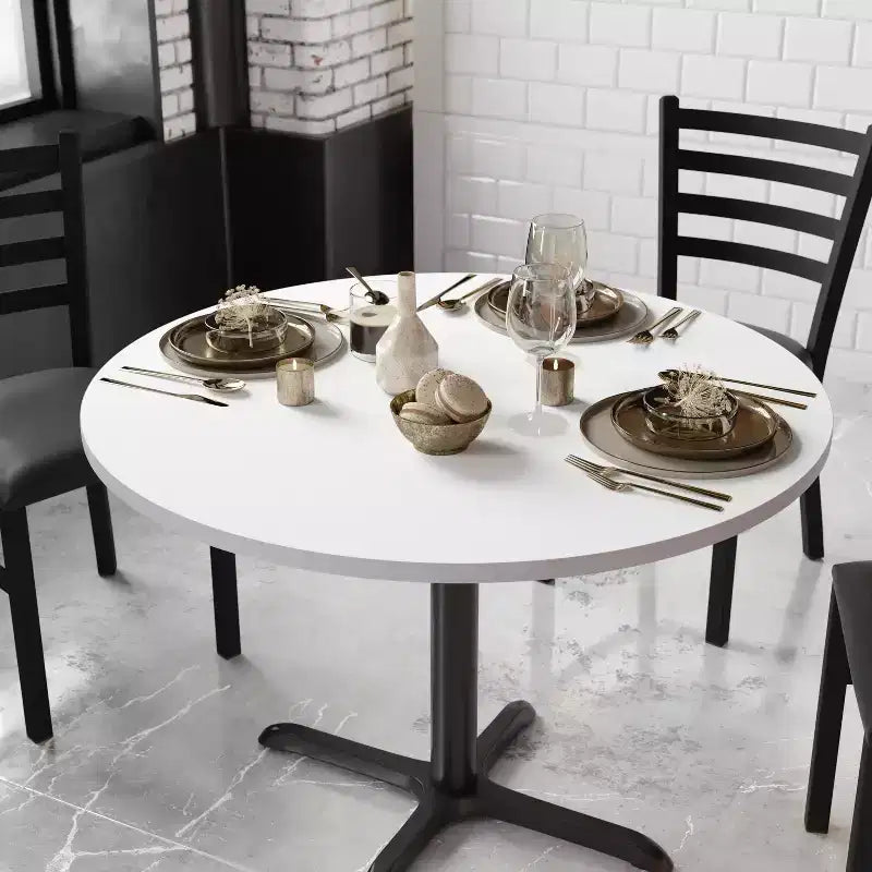 Dessus de table rond stratifié réversible de 42 po