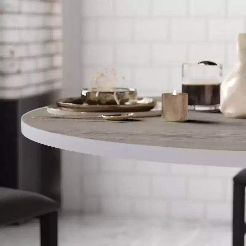 Dessus de table rond stratifié réversible de 42 po