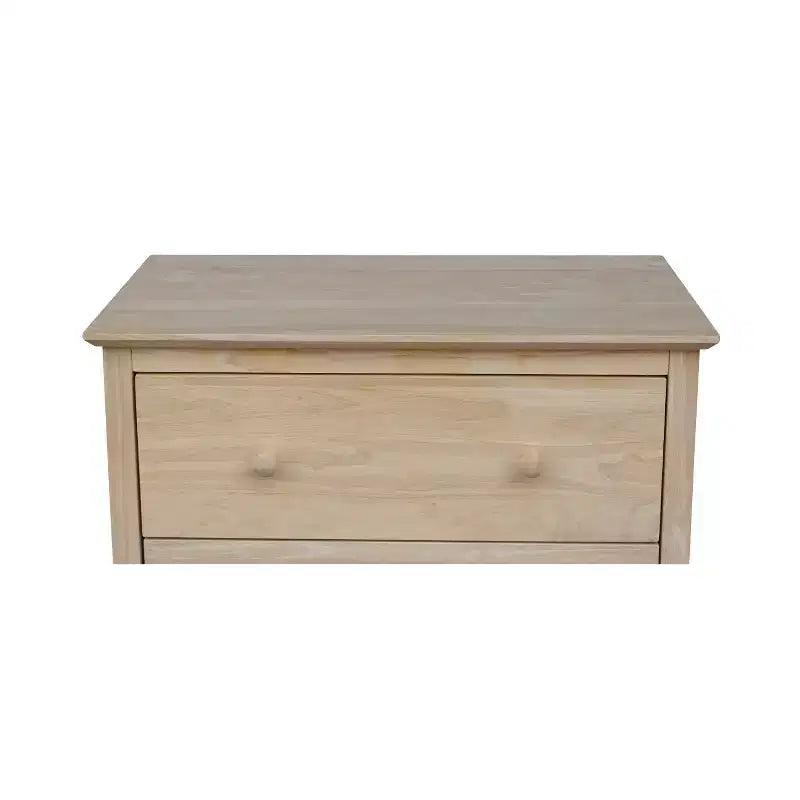 Commode inachevée en bois dur à 3 tiroirs