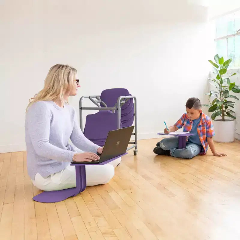 Pupitre d'activités portable avec chariot de rangement mobile (lot de 10)