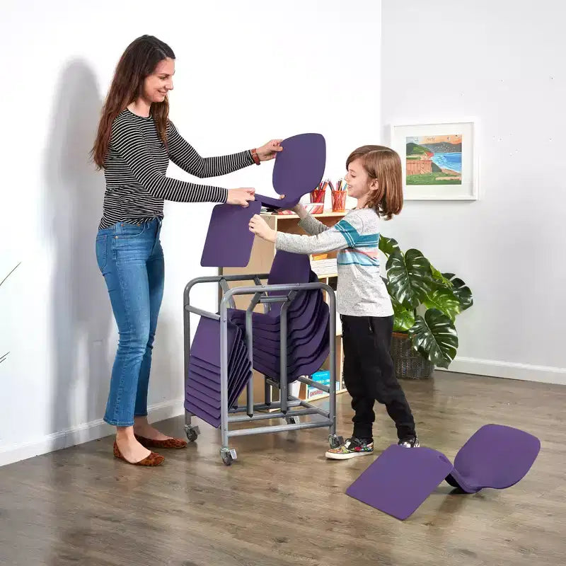 Pupitre d'activités portable avec chariot de rangement mobile (lot de 10)