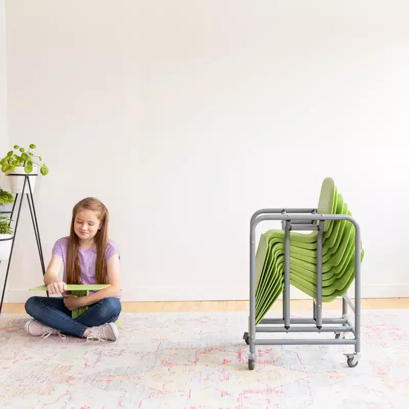 Pupitre d'activités portable avec chariot de rangement mobile (lot de 10)