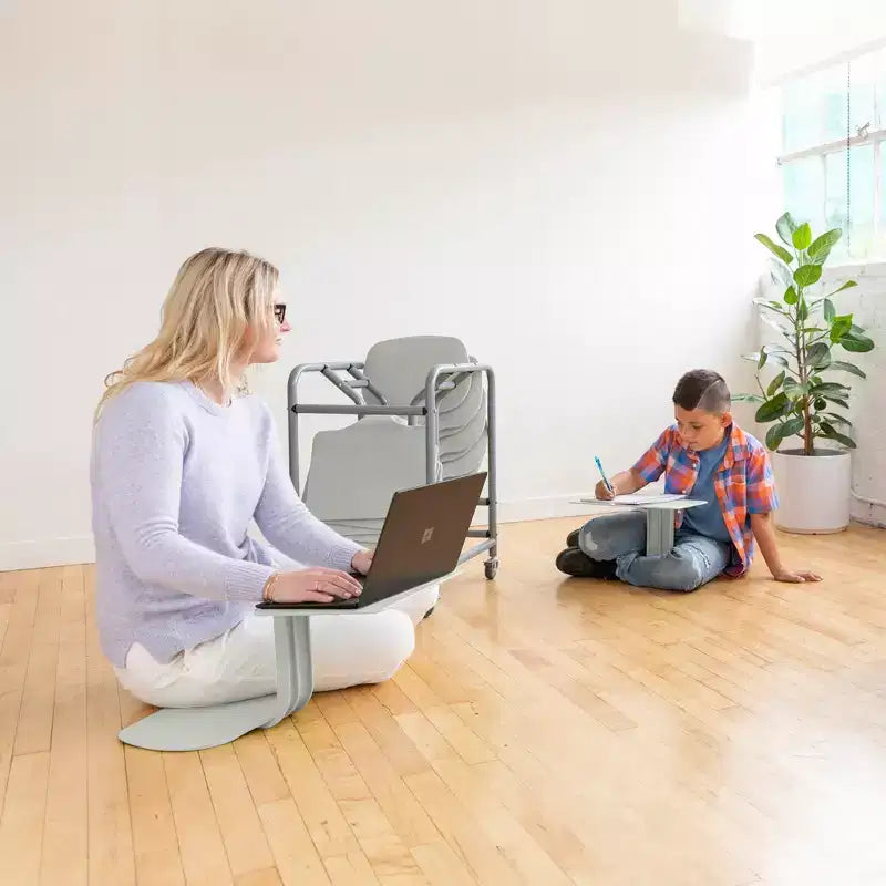 Pupitre d'activités portable avec chariot de rangement mobile (lot de 10)