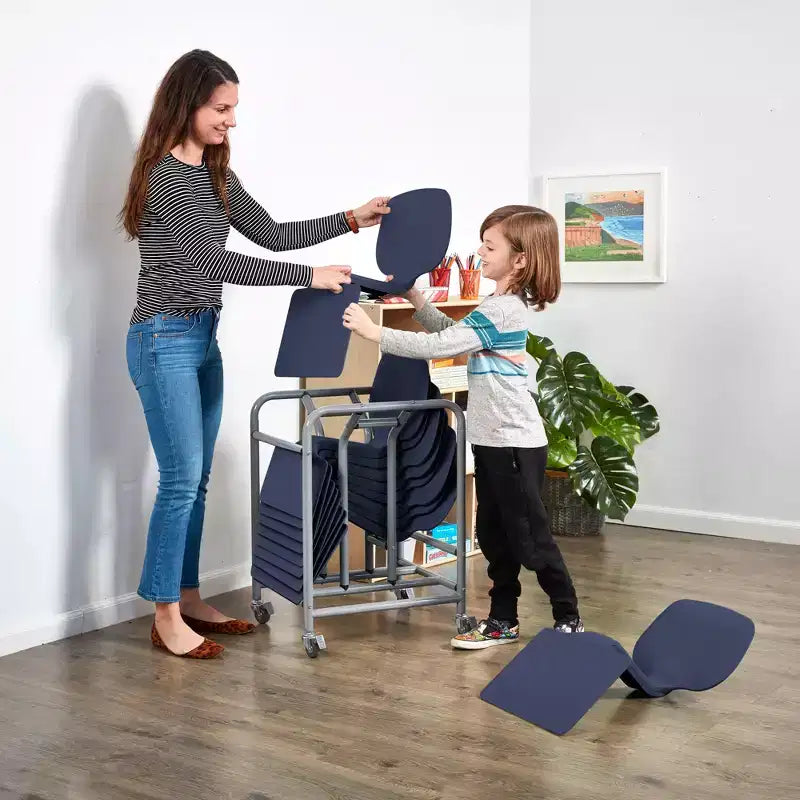 Pupitre d'activités portable avec chariot de rangement mobile (lot de 10)