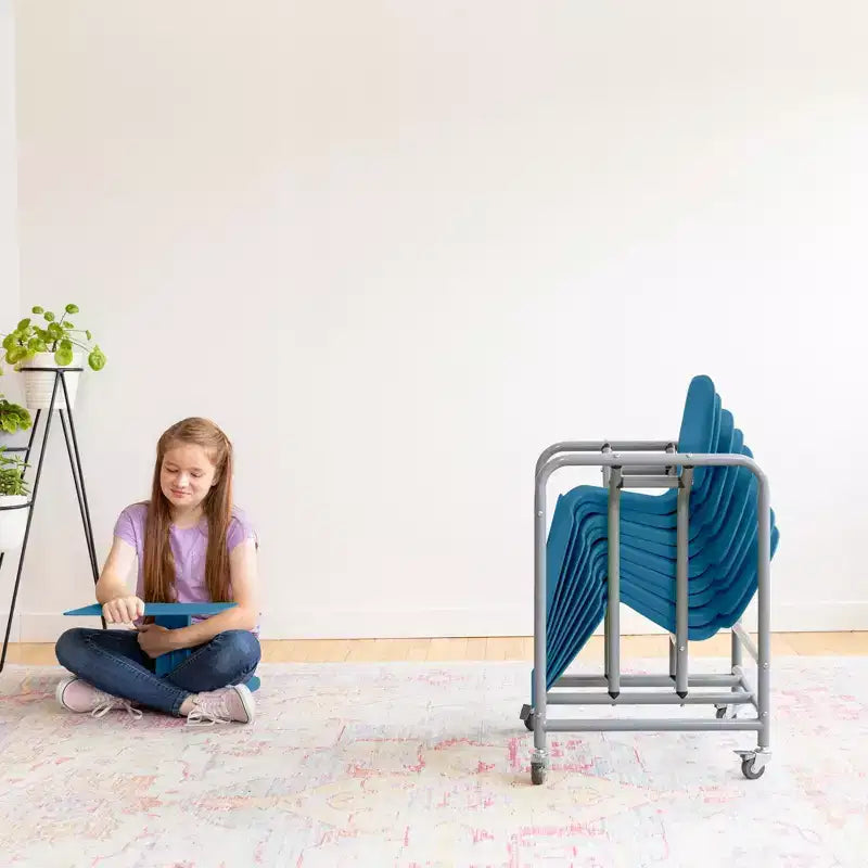 Pupitre d'activités portable avec chariot de rangement mobile (lot de 10)