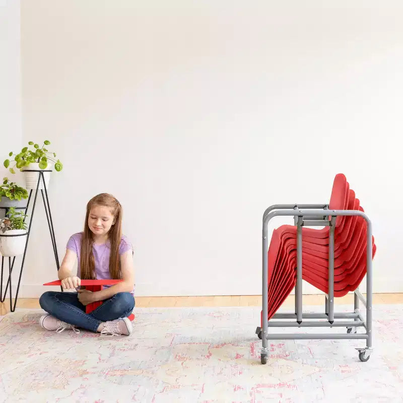 Pupitre d'activités portable avec chariot de rangement mobile (lot de 10)