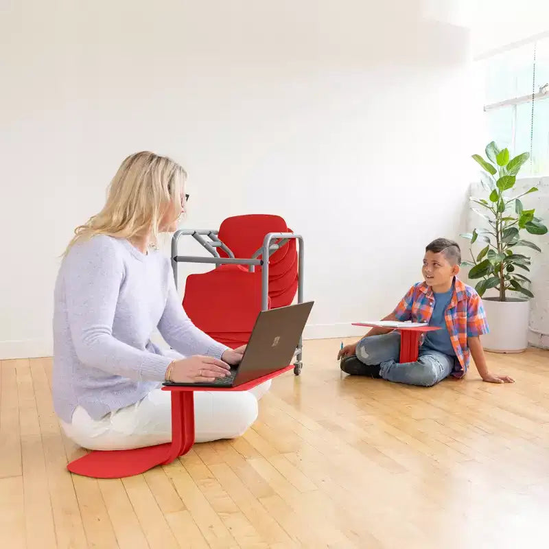 Pupitre d'activités portable avec chariot de rangement mobile (lot de 10)