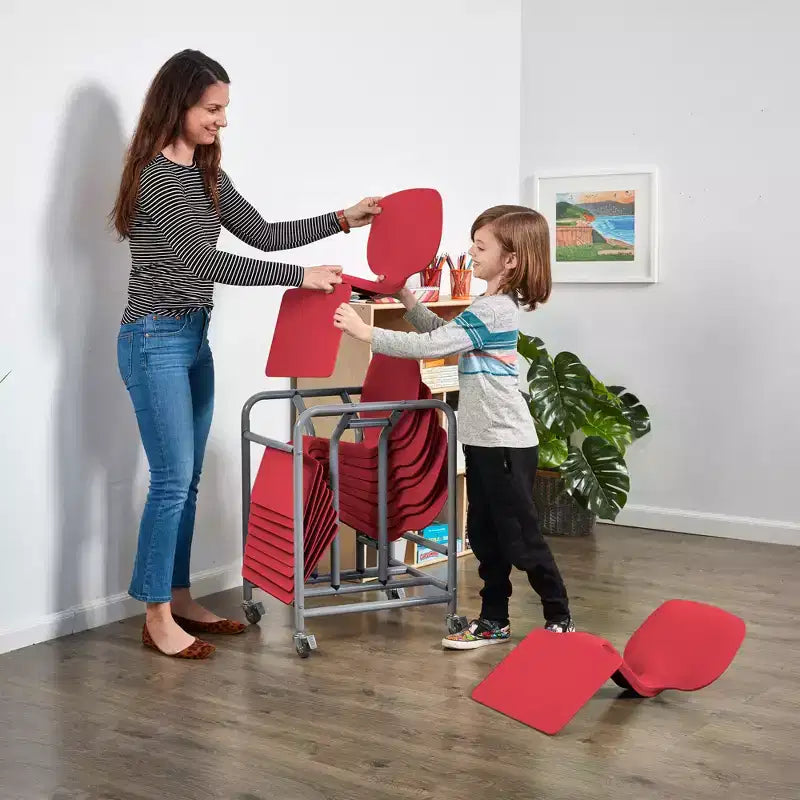 Pupitre d'activités portable avec chariot de rangement mobile (lot de 10)