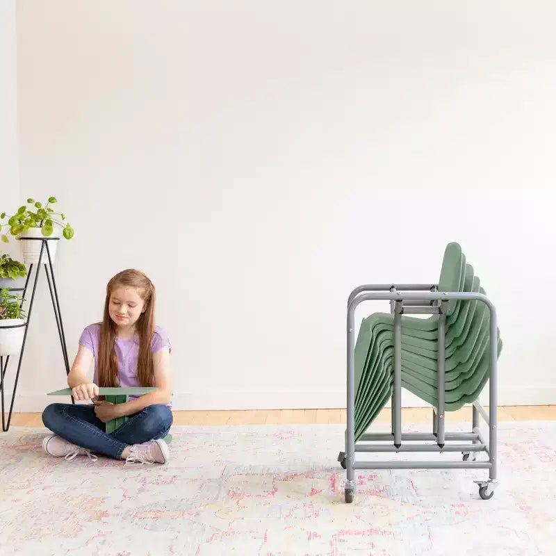 Pupitre d'activités portable avec chariot de rangement mobile (lot de 10)