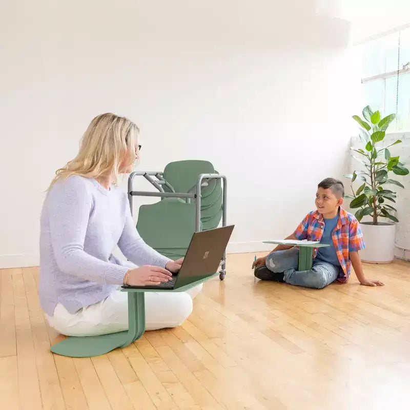 Pupitre d'activités portable avec chariot de rangement mobile (lot de 10)